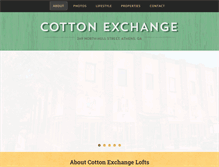 Tablet Screenshot of cottonexchangelofts.com